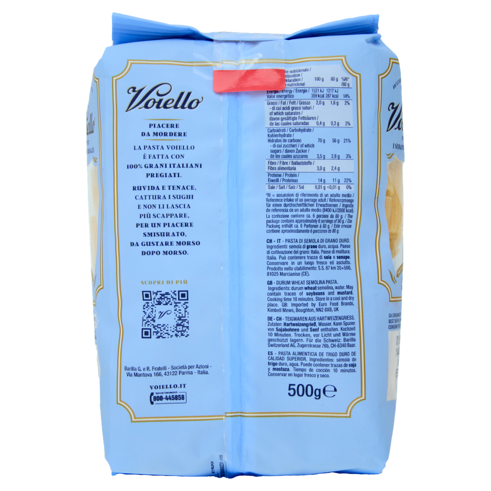 Pasta Sedani Rigati N.127 100% Grano Italiano Voiello - Foto 3