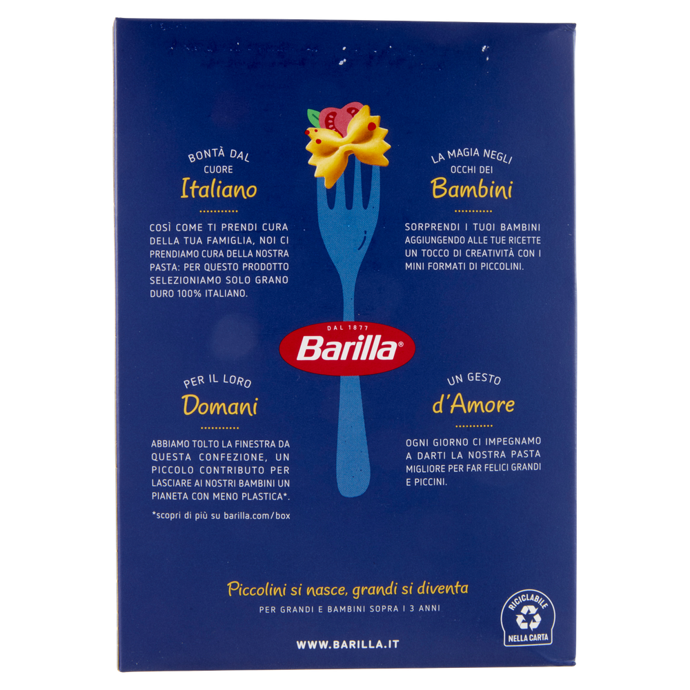 Pasta Mini Farfalle Piccolini 100% Grano Italiano Barilla - Foto 3