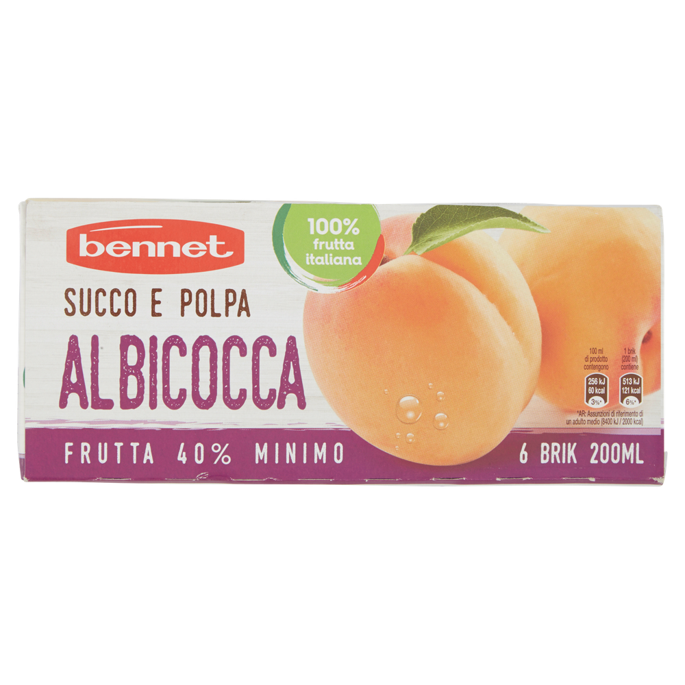 Succo E Polpa Di Albicocca 6x200ml Bennet - Foto 3