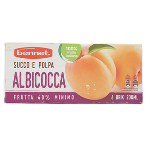 Succo E Polpa Di Albicocca 6x200ml Bennet - Foto 3