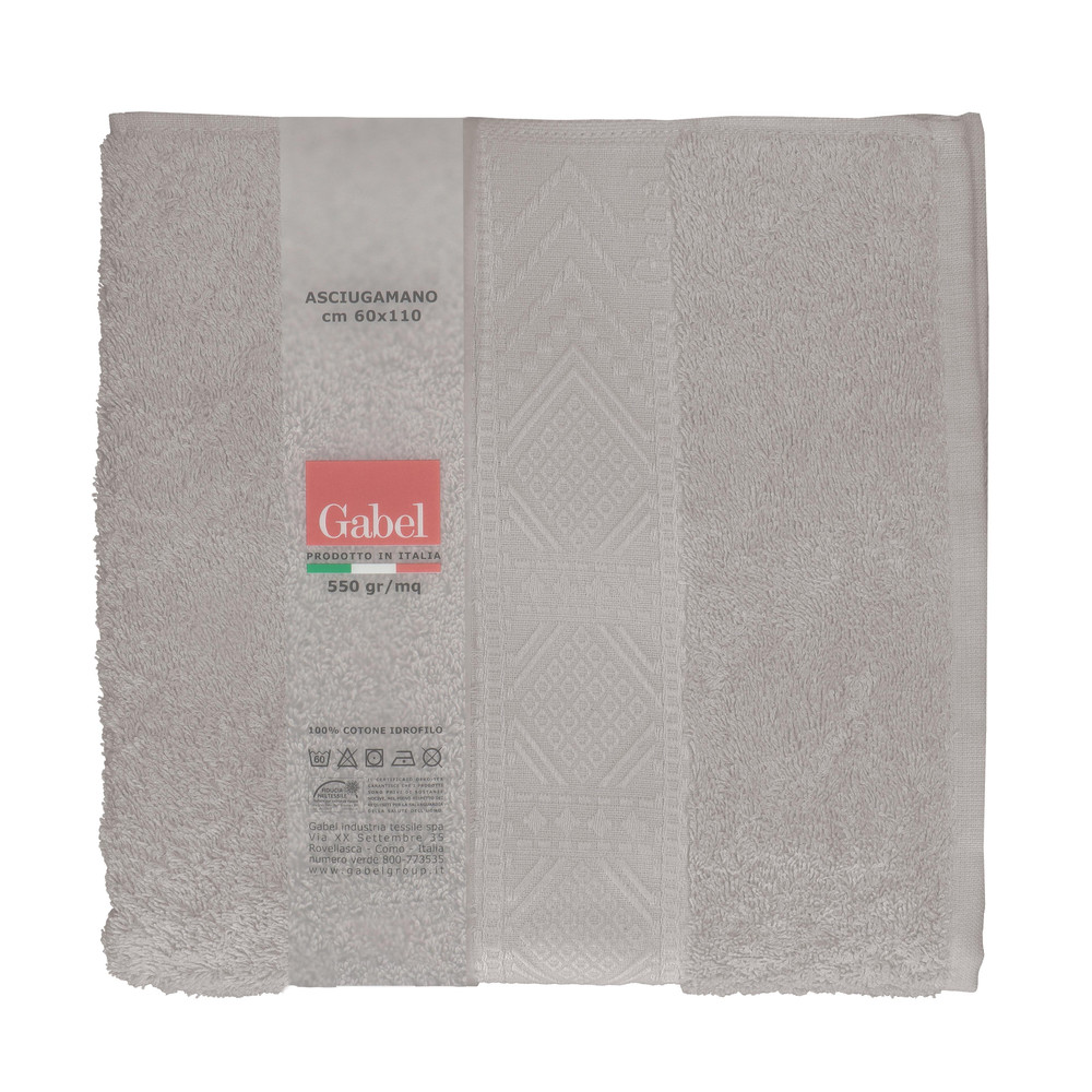 Asciugamano Spugna Cm60x110 Grigio Ferro Gabel - Foto 1