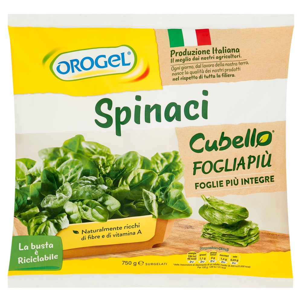 Spinaci Cubello Foglia Piu' Orogel - Foto 1