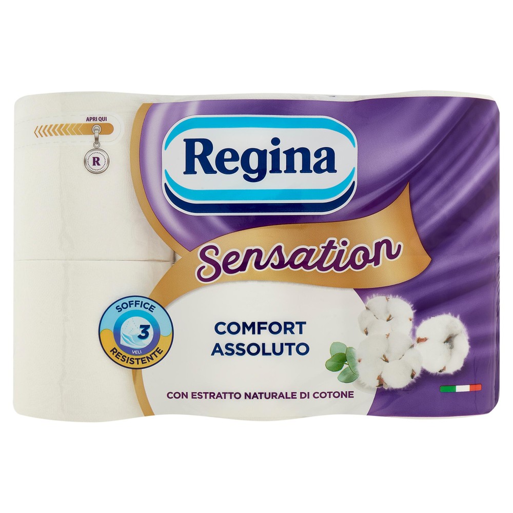 Carta Igienica Sensation Regina 2 Veli,Conf.Da 6
