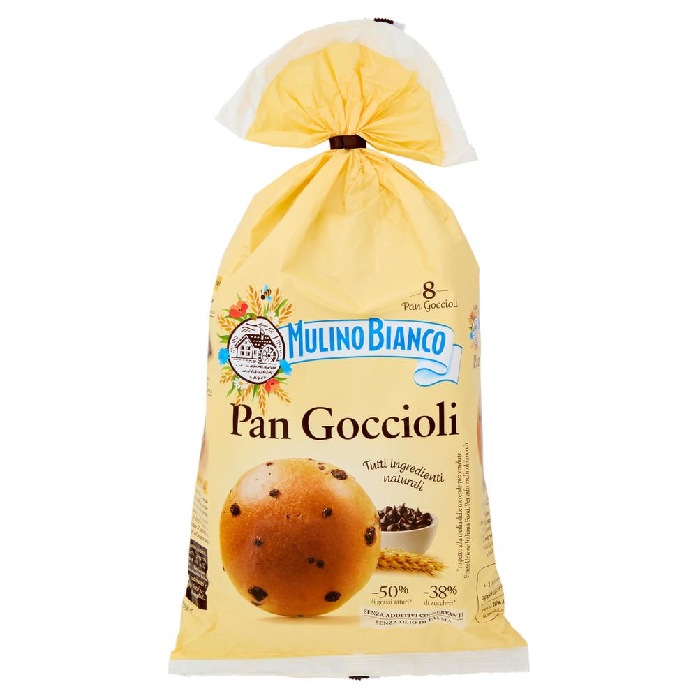 Merendine Pan Goccioli Con Gocce Di Cioccolato 8x42g Mulino Bianco - Foto 1