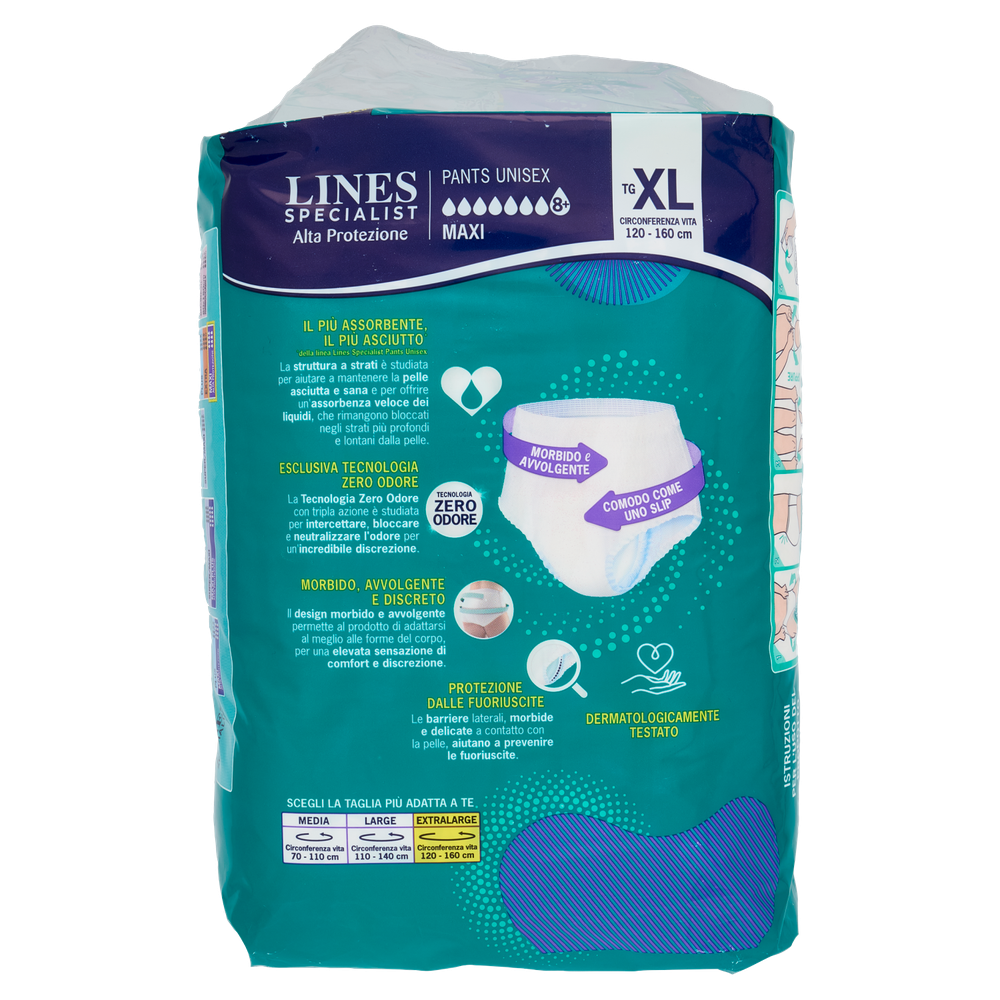 7 Assorbenti Per Incontinenza Unisex Maxi XL Lines Specialist - Foto 3