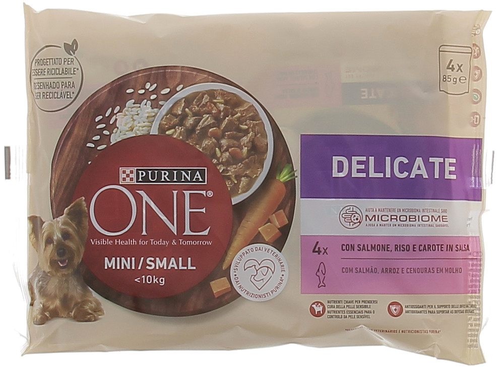 Alimento Umido Per Cani One Mini Delicate Conf.Da 4