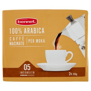 Caffe' Macinato Moka 100% Arabica Bennet, Conf. 2 Da 250 Gr
