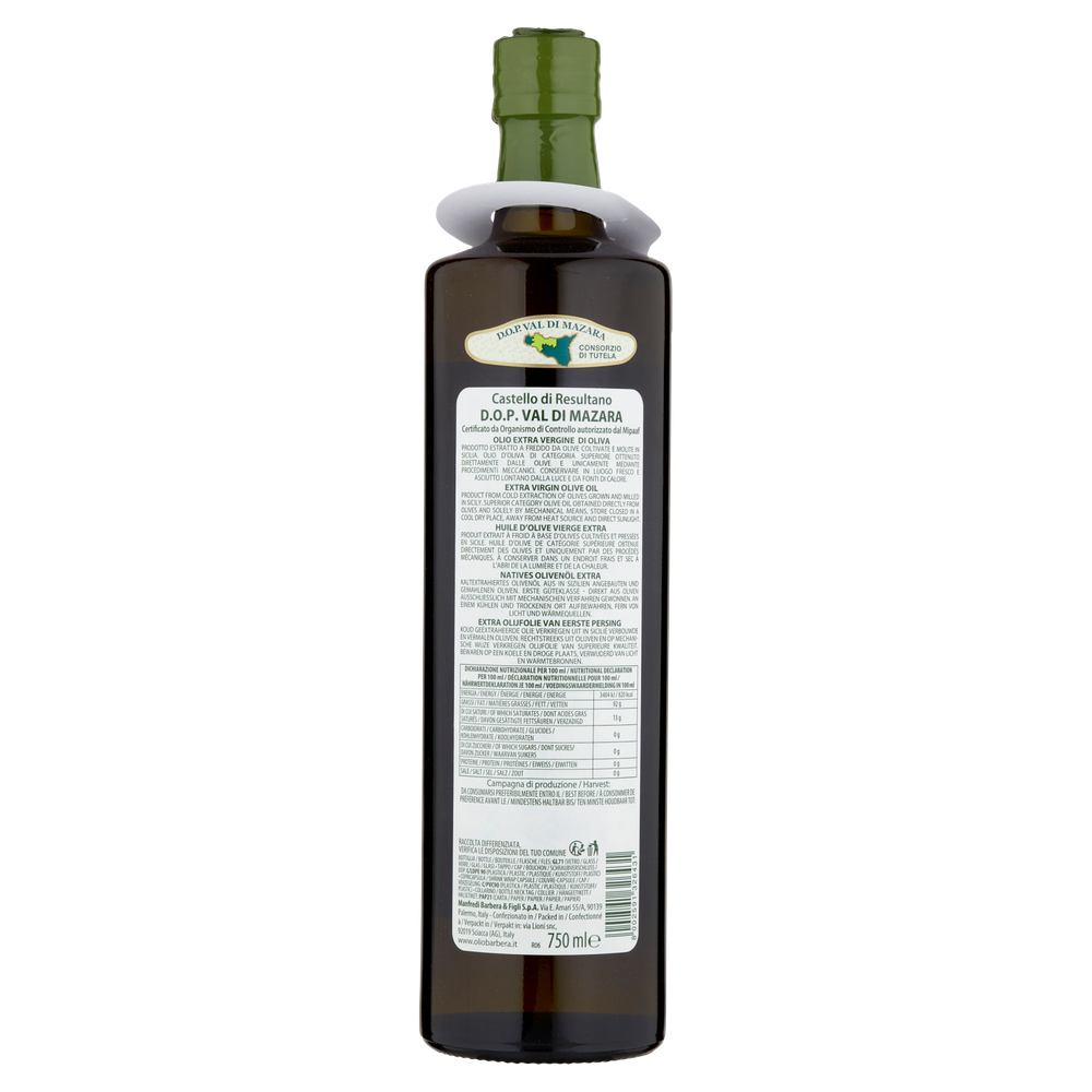 Olio Extra Vergine Di Oliva Dop Castello Di Resultano Barbera - Foto 3