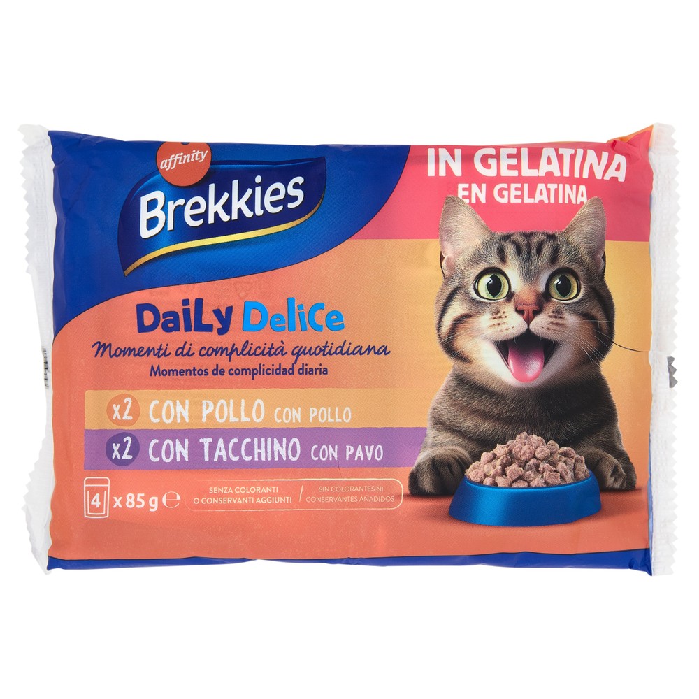Alimento Umido Cat Pollo E Tacchino Canf. Da 4 Brekkies Affinity - Foto 1