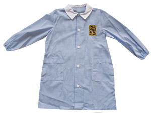 Grembiule Asilo Bambino 3 Anni Vichy Azzurro Ricamo Paw Patrol - Foto 1