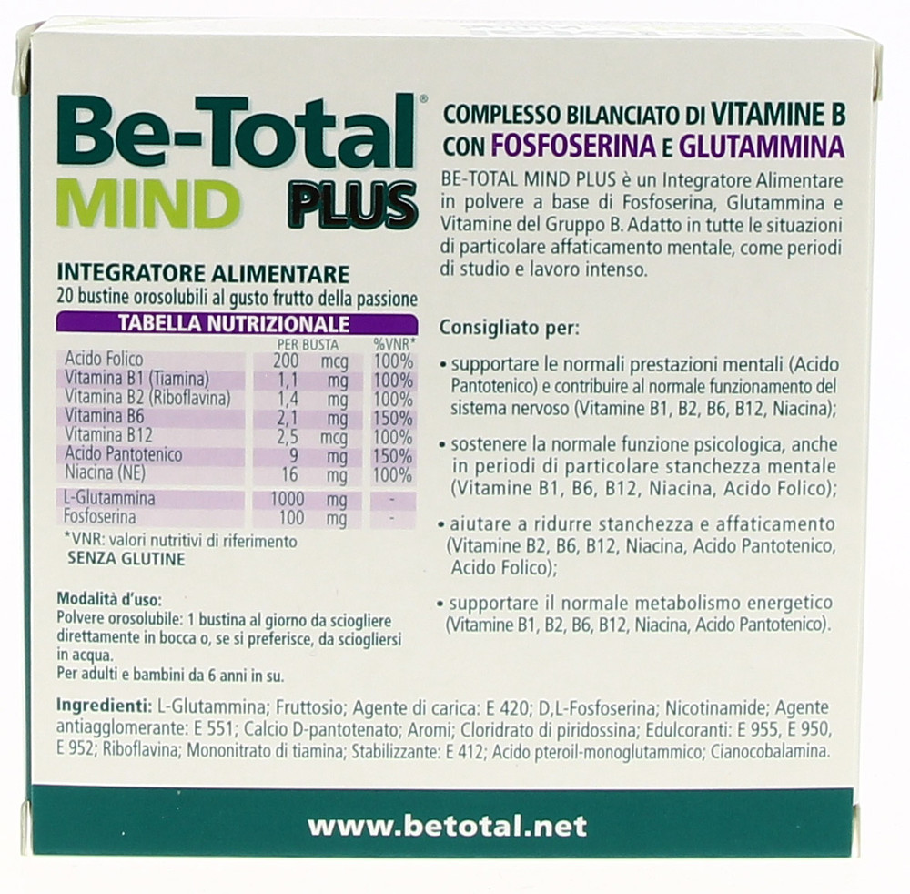 Vitamina B Memoria E Concentrazione Mind Plus Betotal