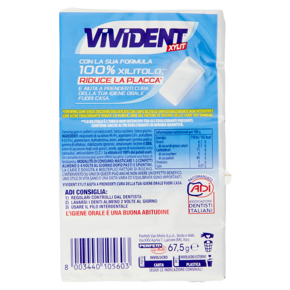 Chewing Gum Xylit Spearmint Senza Zucchero 5x67,5g Vivident - Foto 3