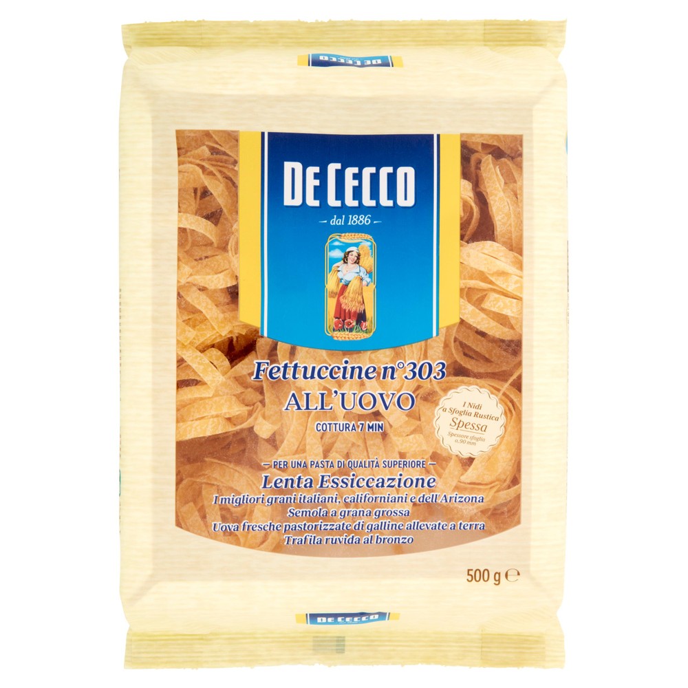 Pasta Fettuccine All'uovo N.303 De Cecco - Foto 1