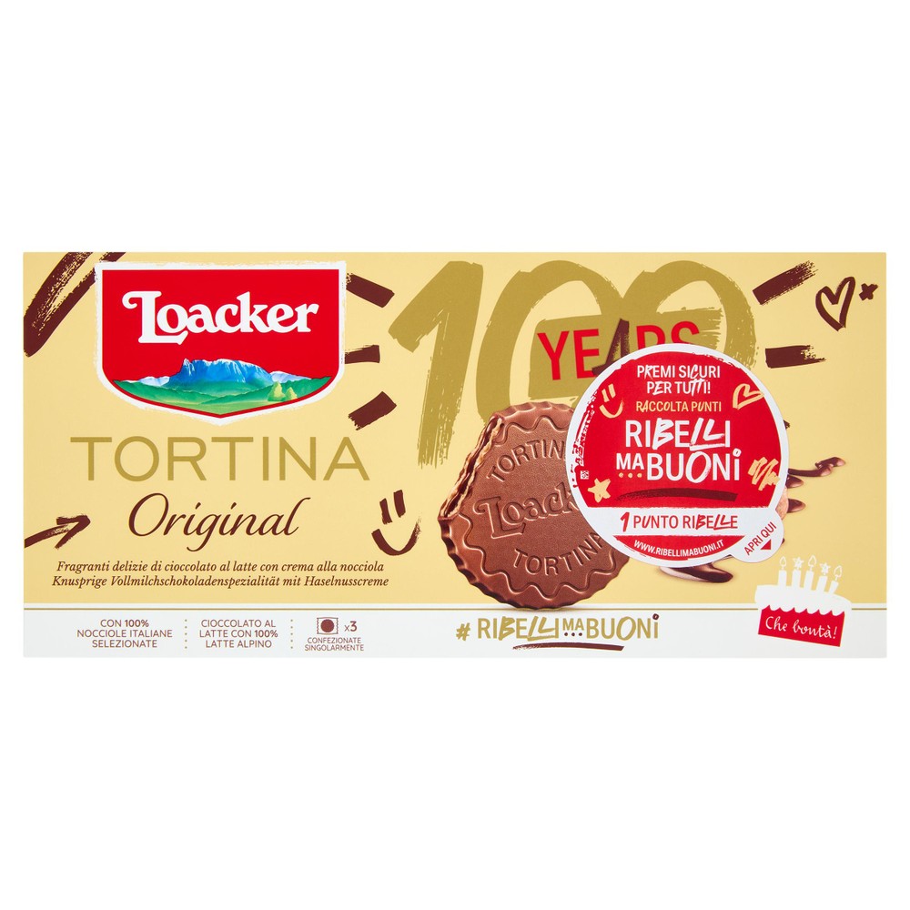 Tortina Original Al Cioccolato Al Latte E Crema Nocciole 3x21g Loacker - Foto 1