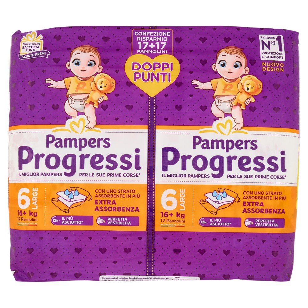 34 Pannolini Progressi Taglia XL Pampers - Foto 1