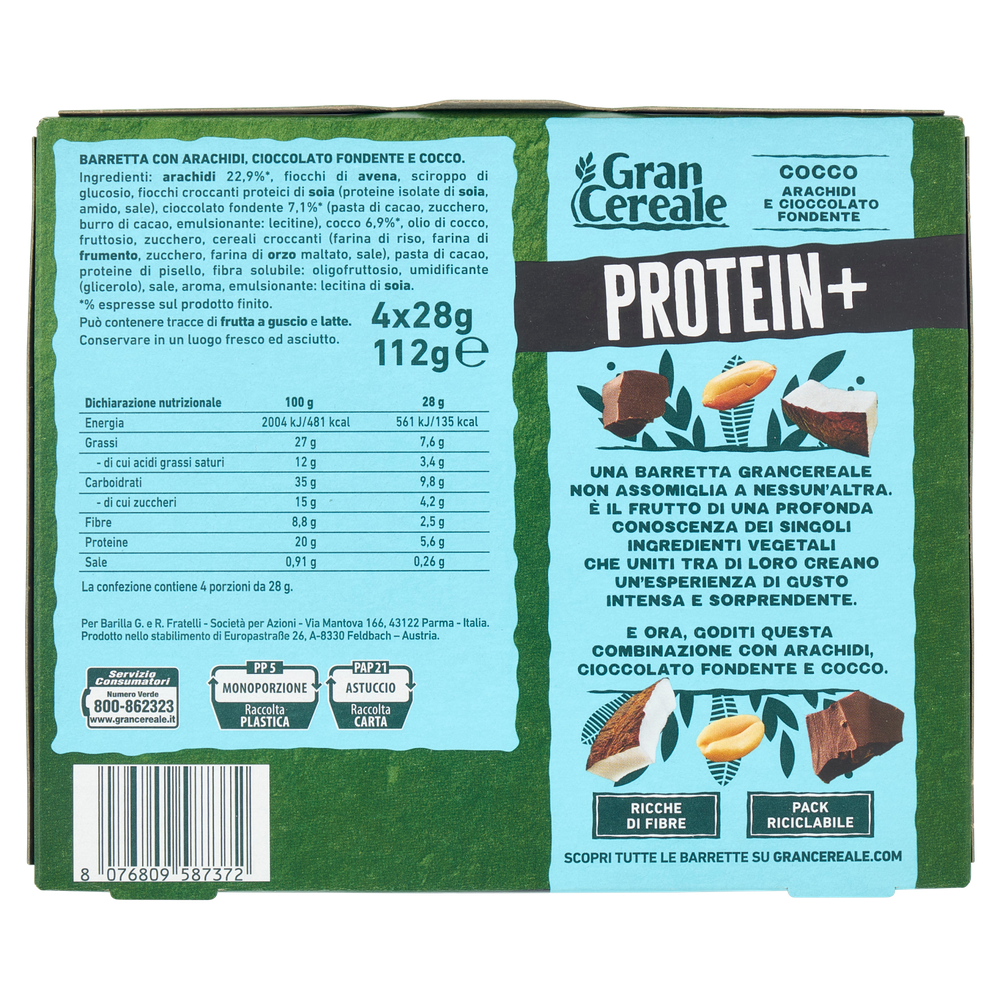 Barrette Protein+ Cocco E Cioccolato Fondente Grancereale - Foto 3