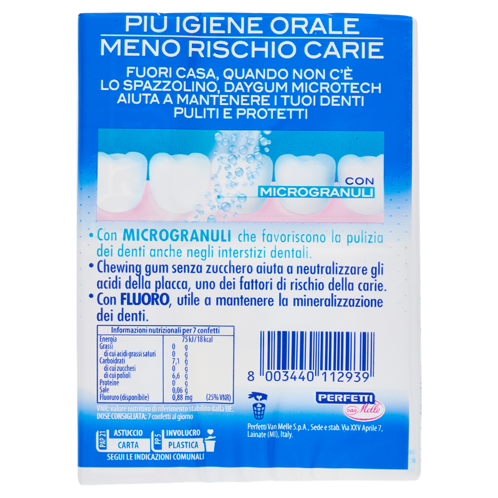 Chewing Gum Microtech Gusto Menta Senza Zucchero 2x30g Daygum - Foto 3
