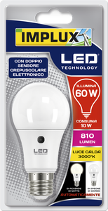 Lampadina Led A Goccia 60w E27 Con Doppio Sensore Crepuscolare - Foto 1