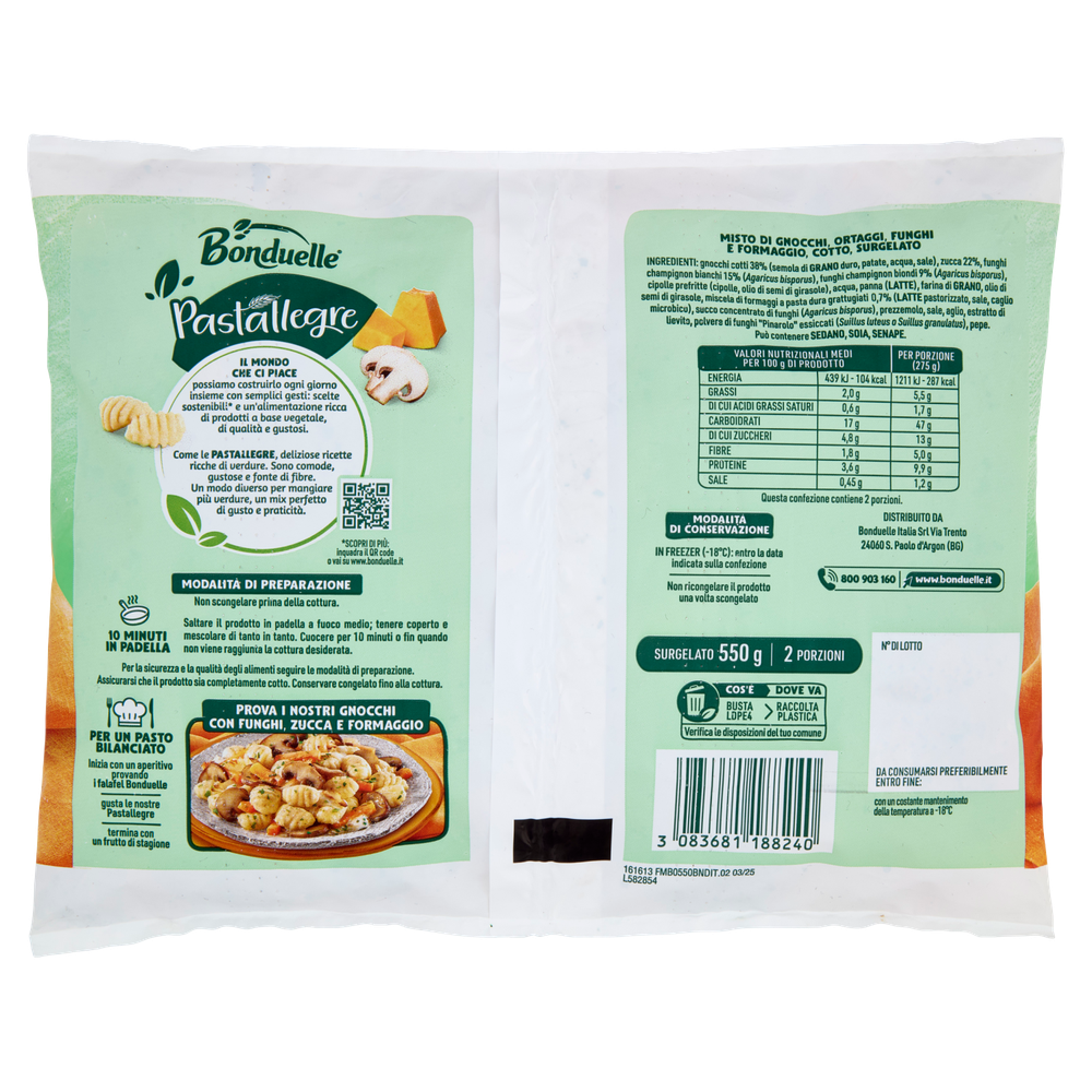 Gnocchi Con Funghi, Zucca E Formaggio Bonduelle Pastallegre - Foto 3