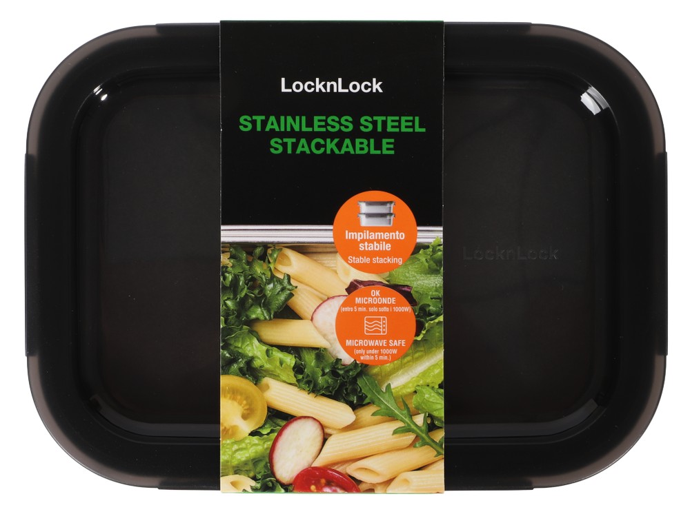 Contenitore Rettangolare Acciaio Inox Adatto Al Microonde Lock&Lock - Foto 1