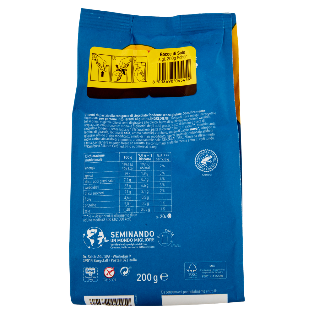 Schar Biscotti Gocce Di Sole 200 G - Foto 3