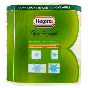 Carta Cucina 2x Rotoli Con Fogli A Misura Di Mano Regina Wish - Foto 3