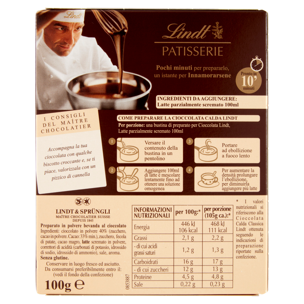 Cioccolata Calda Lindt Latte Bennet Online