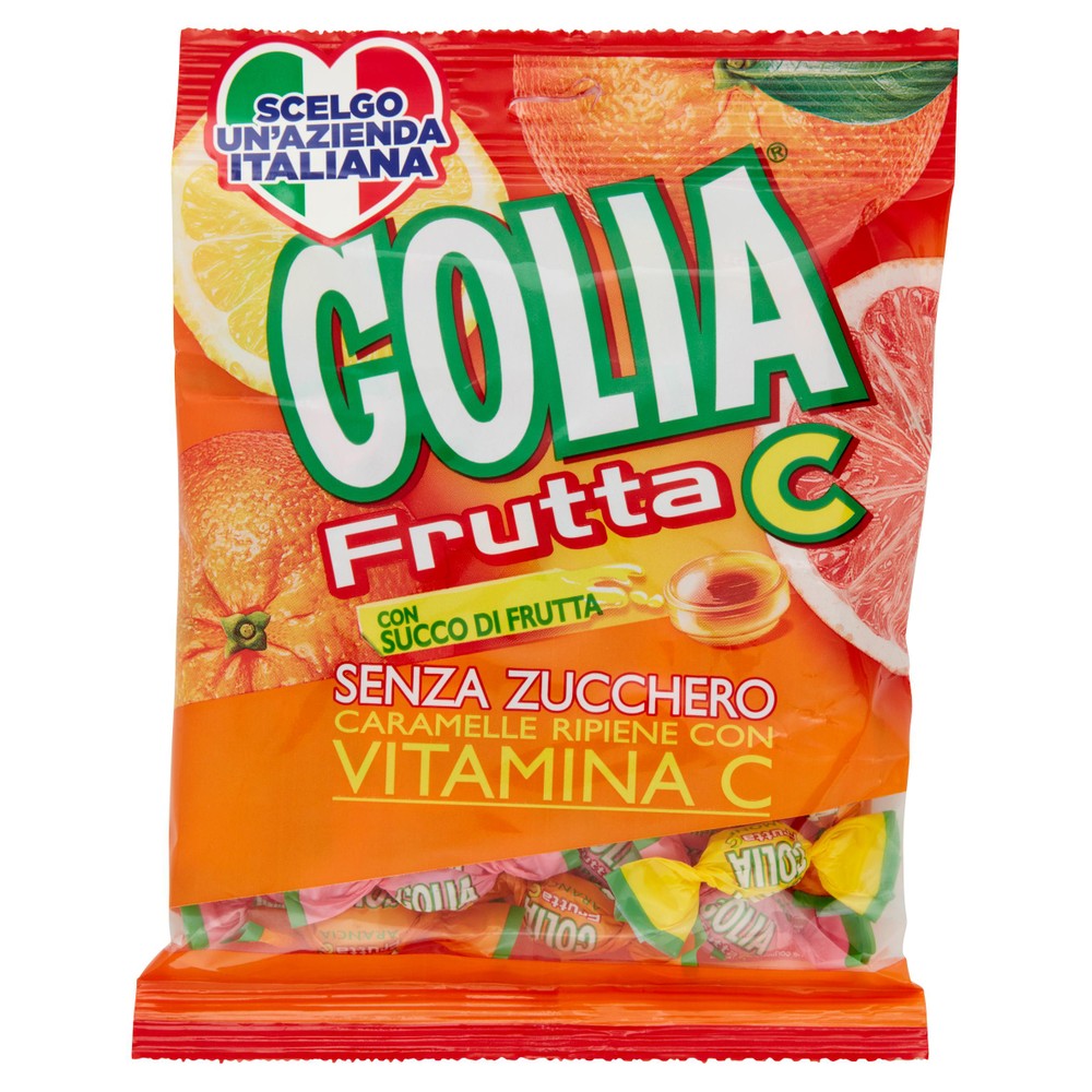 Caramelle Frutta C Con Ripieno Al Gusto Agrumi Senza Zucchero Golia - Foto 1