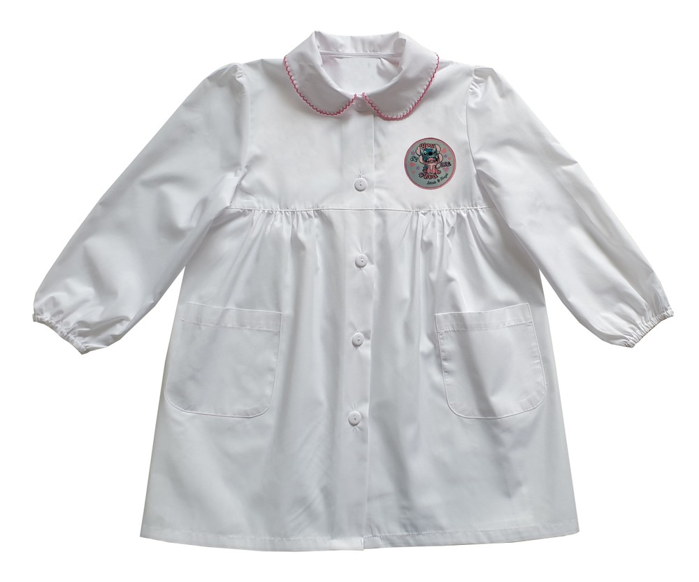 Grembiule Asilo Bambina 6 Anni Bianco - Foto 1