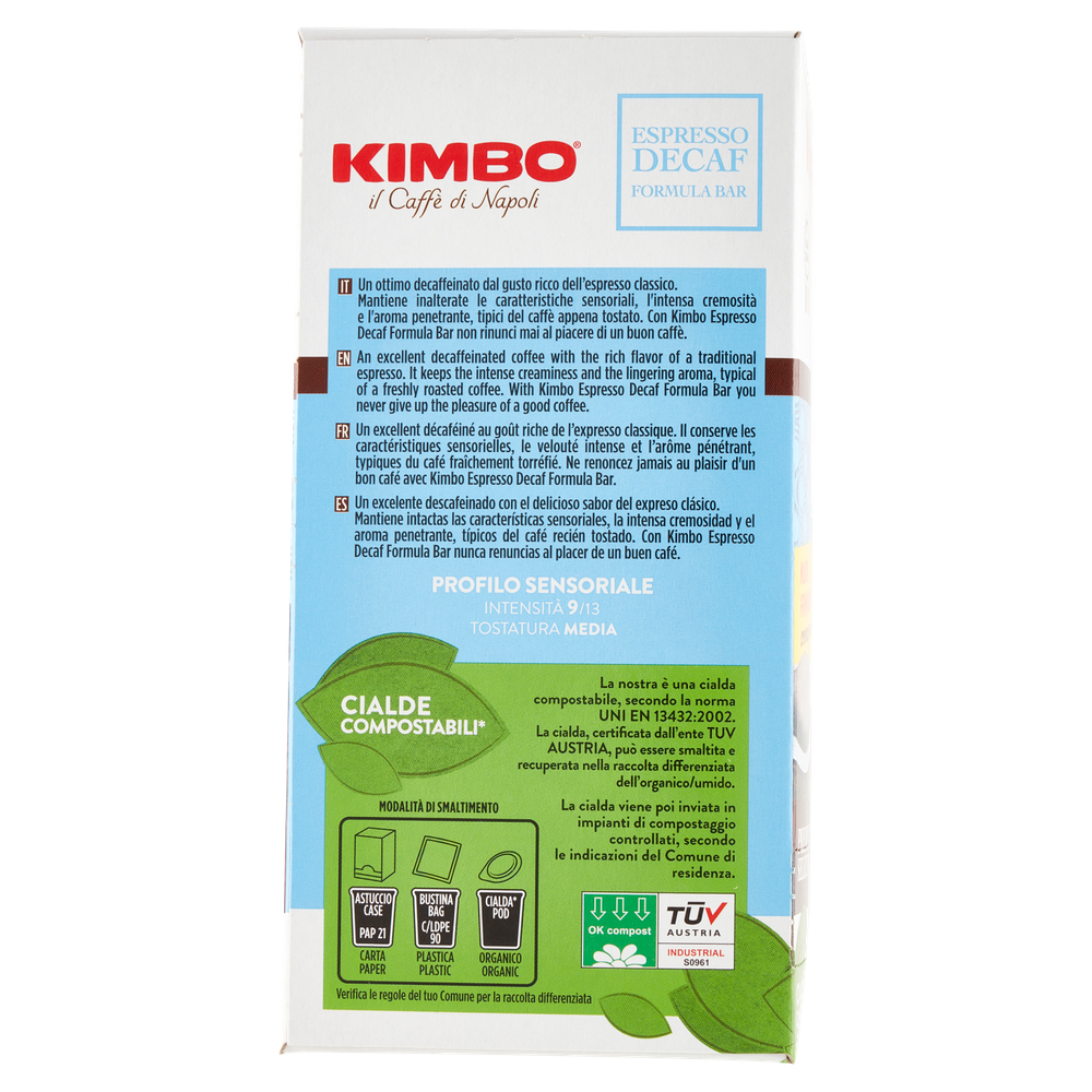 Espresso Decaf Formula Bar In Cialde Compostabili 15pz Kimbo - Foto 2
