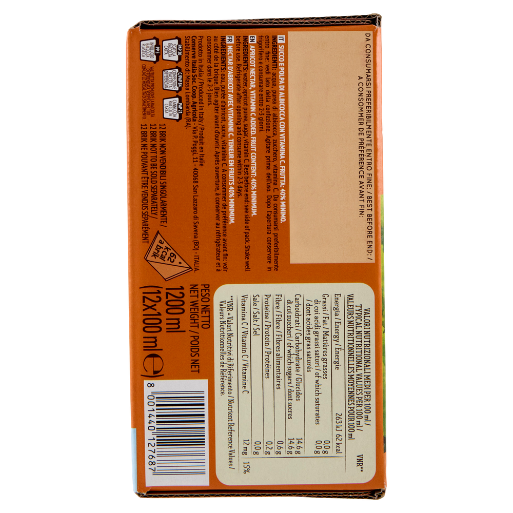 Succo E Polpa All'albicocca I Triangolini 12x100 Ml. Valfrutta - Foto 2