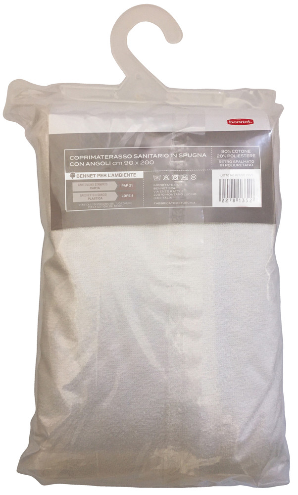 Coprimaterasso Sanitario Con Angoli 1 Piazza Cm90x200 Casa Premium - Foto 2