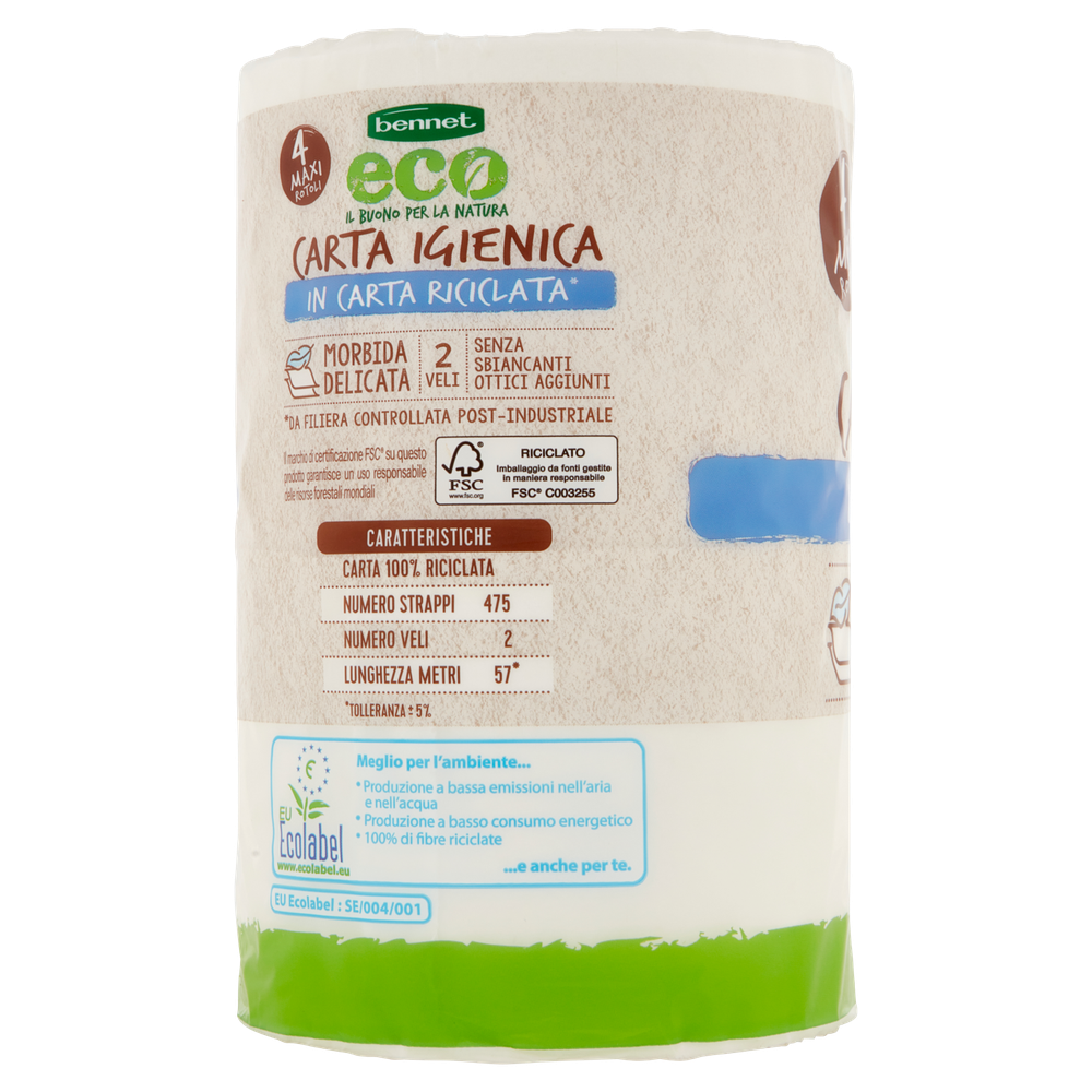 Carta Igienica In Carta Riciclata 2 Veli Maxi Bennet Eco - Foto 2