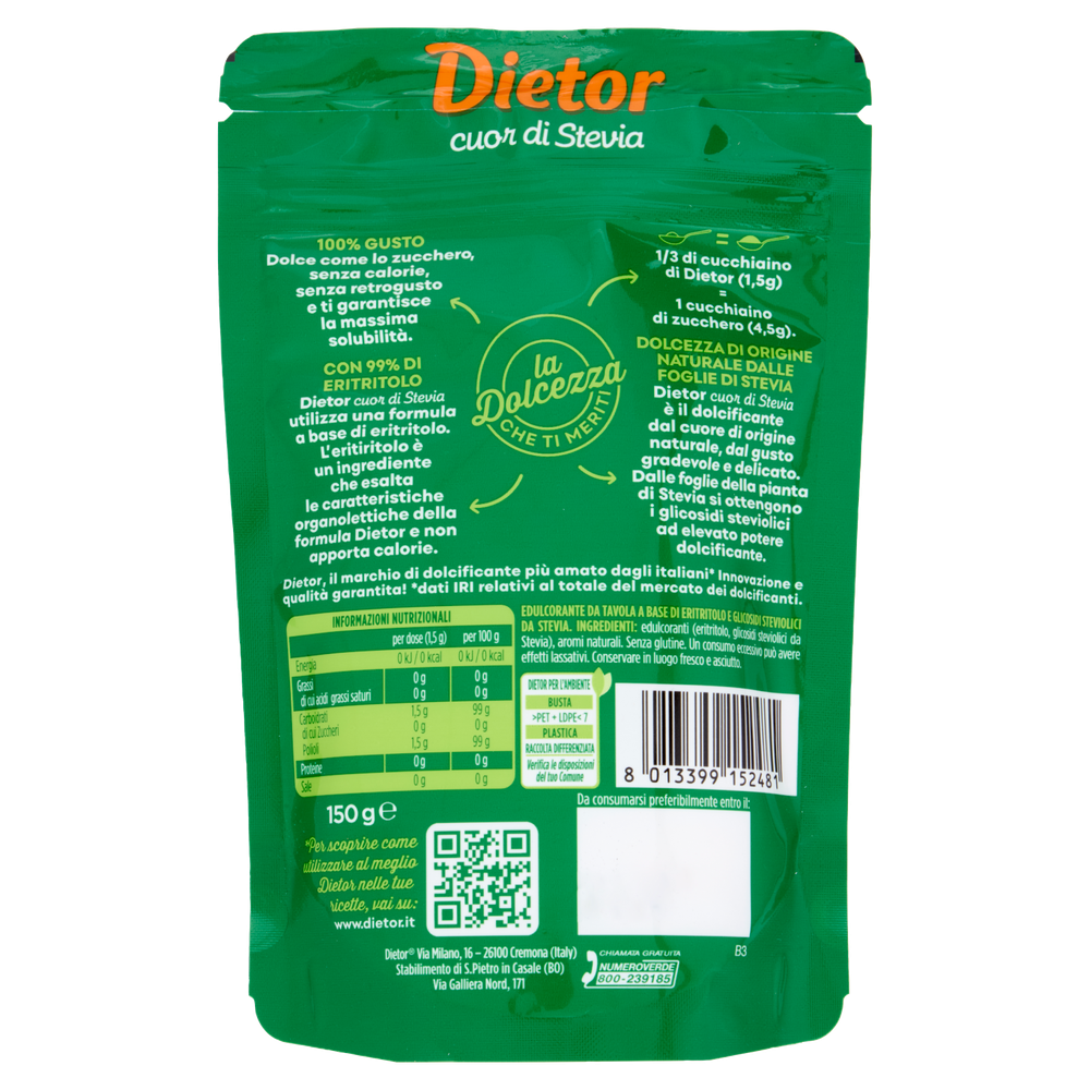 Dolcificante Cuor Di Stevia Zero Calorie Dietor - Foto 3