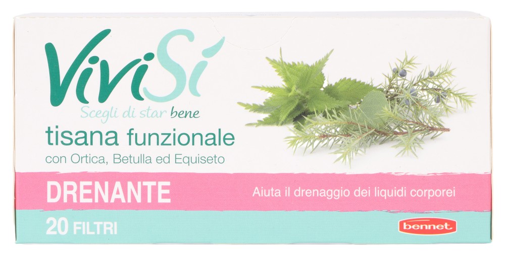 Tisana Funzionale Drenante Bennet Vivisi', Conf.20 Filtri - Foto 1
