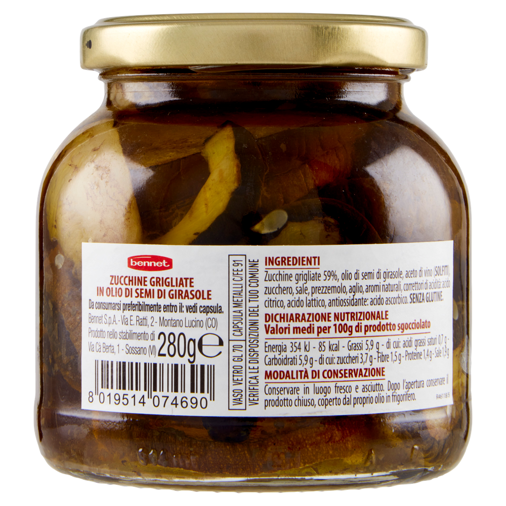 Zucchine Grigliate Sott'olio Bennet - Foto 3