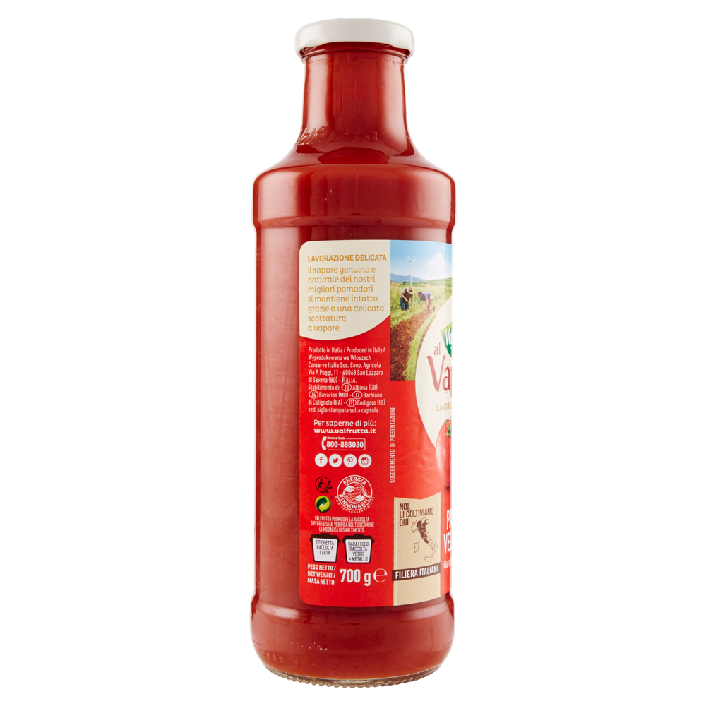 Passata Vellutata Di Pomodoro Scottato Al Vapore Valfrutta - Foto 2