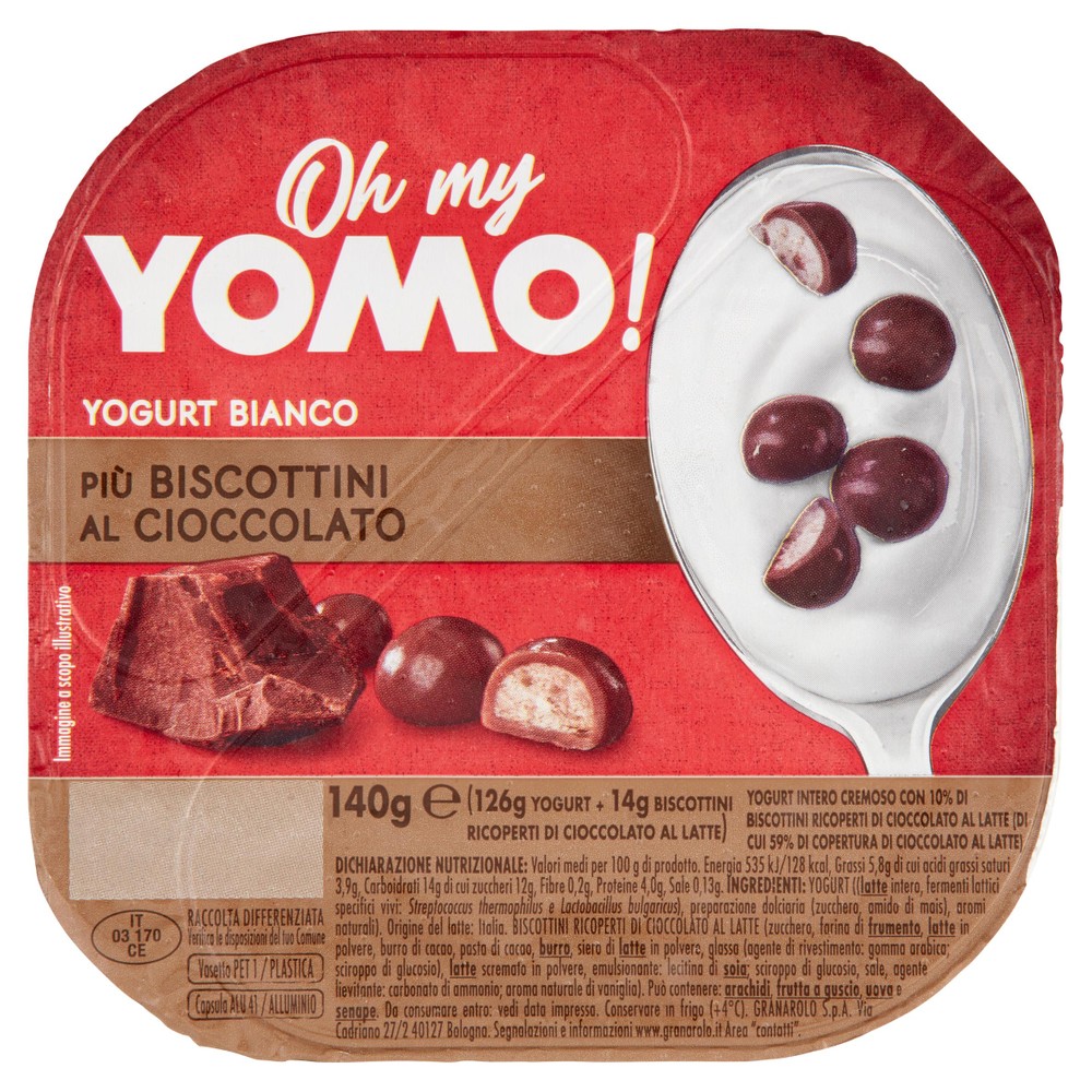 Yogurt Bianco E Bottoncini Cioccolato Al Latte Oh My Yomo