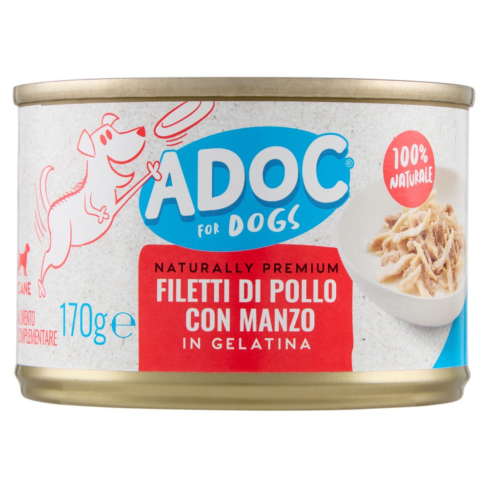 Alimento Umido Per Cani Naturally Premium Filetti Pollo Con Manzo Adoc - Foto 1