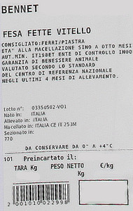 Fesa Fette Di Vitello Filiera Valore Bennet - Foto 3