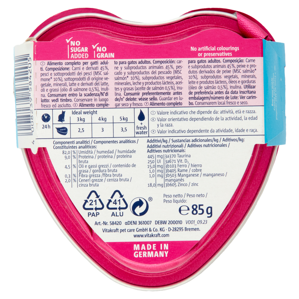 Alimento Umido Per Gatti Poesie Salmone Plus Vitakraft - Foto 3