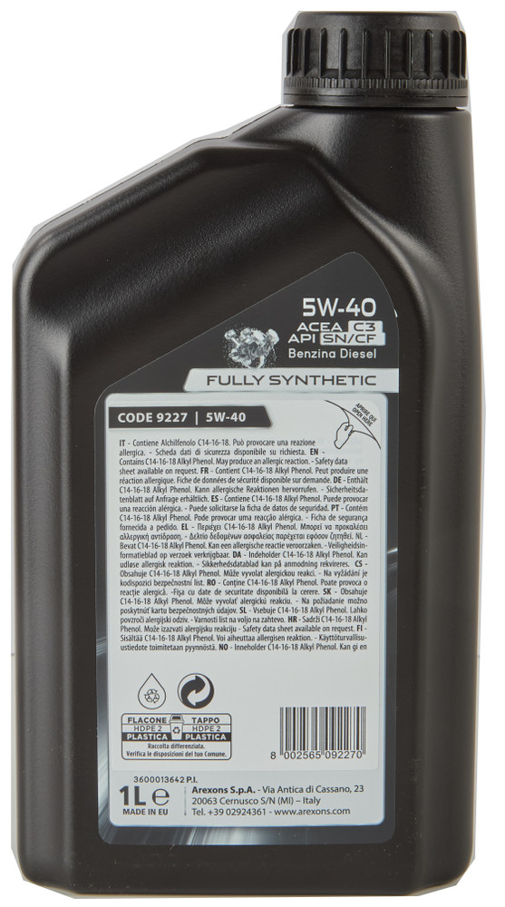 Olio Arx Totalmente Sintetico 5w40 1l Arexons - Foto 3
