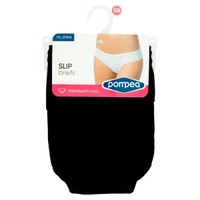 Slip Donna Microfibra Elasticizzata Senza Cuciture S / m Nero Pompea Slip Donna Microfibra Elasticizzata Senza Cuciture S / m Nero Pompea