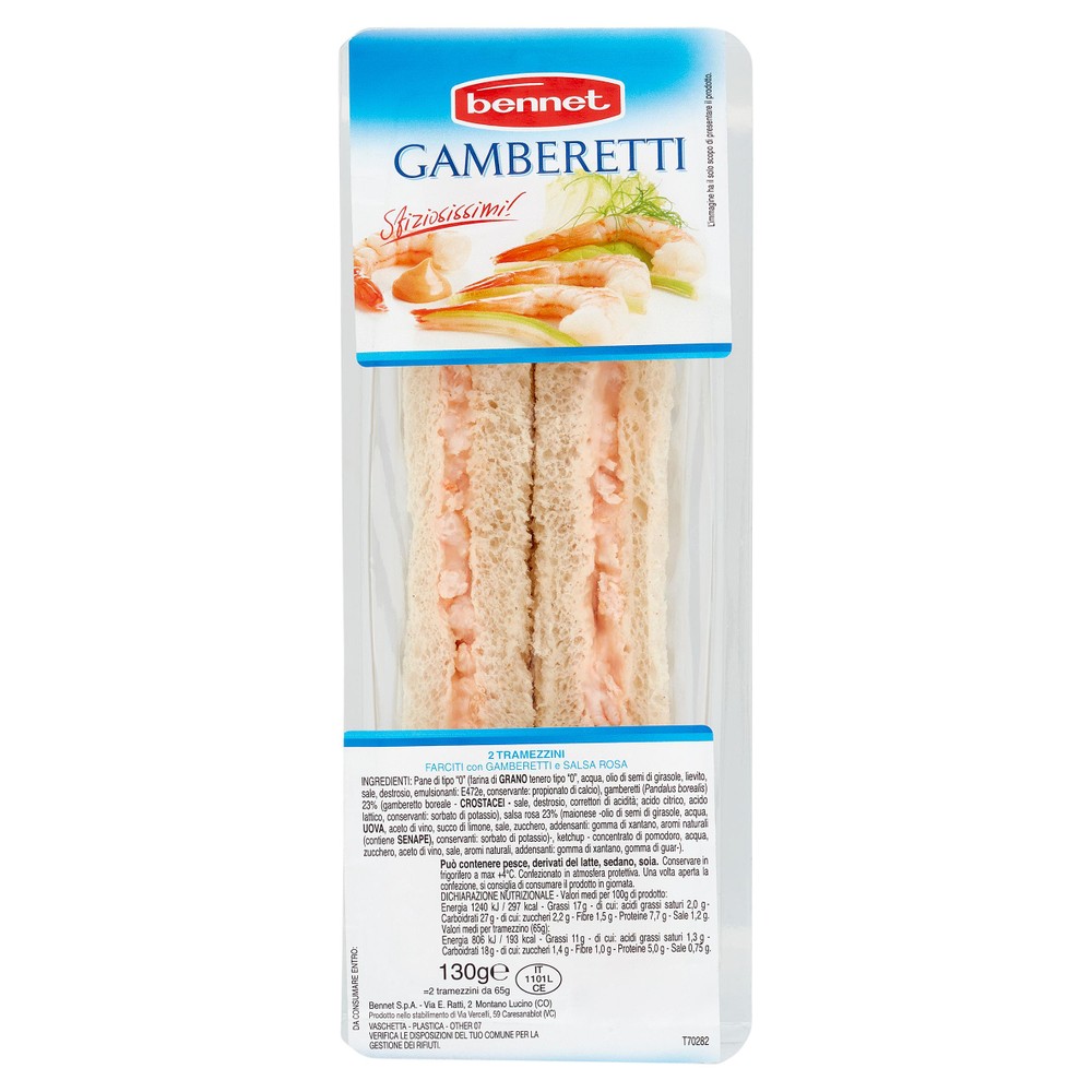 Tramezzino Gamberi Salsa Rosa Bennet - Foto 1