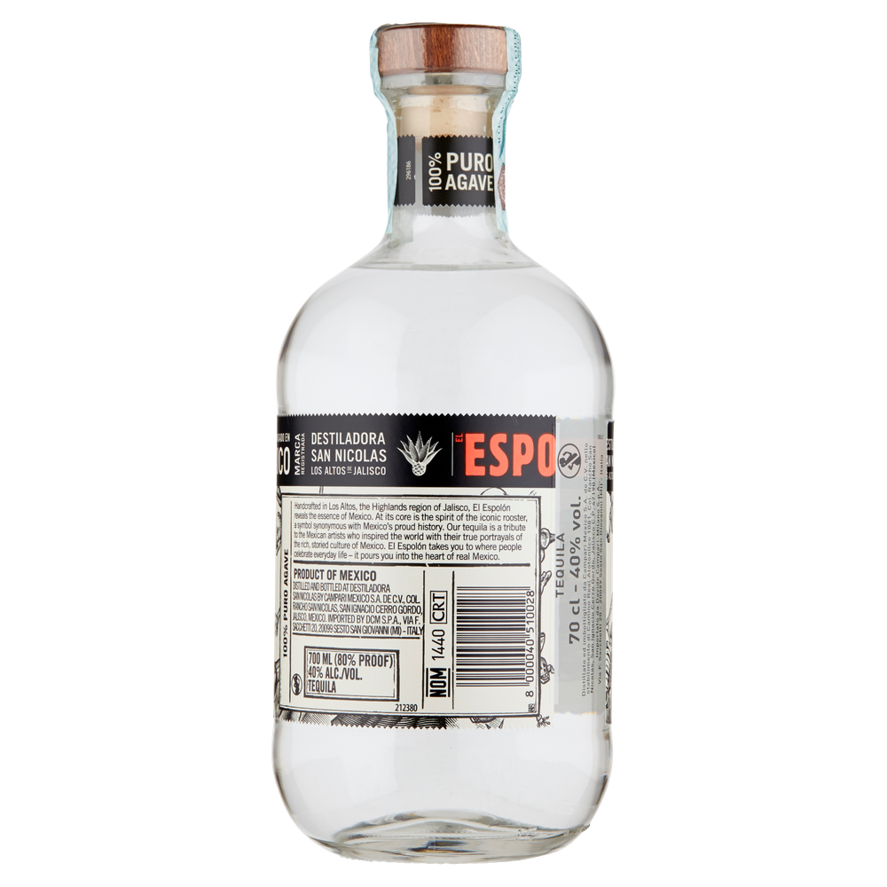 El Espolòn Tequila Blanco 100% Puro Agave - Foto 3