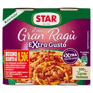 Gran Ragù Star Extra Gusto 2 Da Gr.180