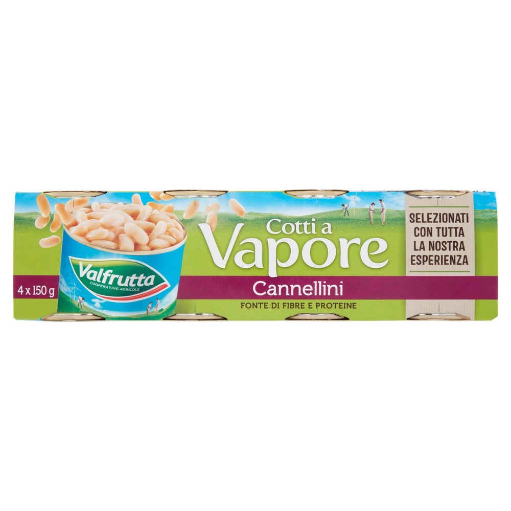 Fagioli Cannellini Cotti Al Vapore 4x140g Valfrutta - Foto 1