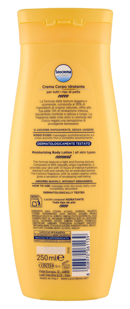 Crema Corpo Fluida Cocco Leocrema - Foto 3