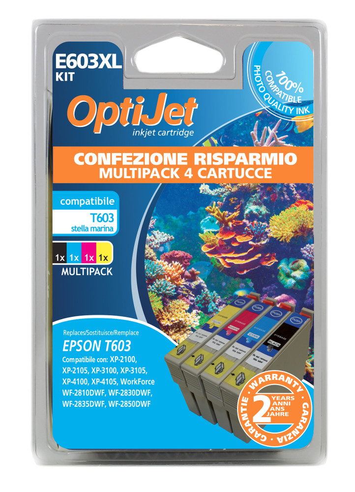 Cartuccia Compatibile T603xl Kit Nero+color Stella Marina Epson Optijet
