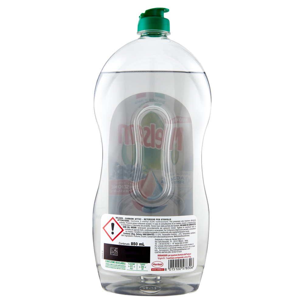 Detergente Piatti Con Extra Azione Sgrassante Carboni Attivi Nelsen - Foto 3